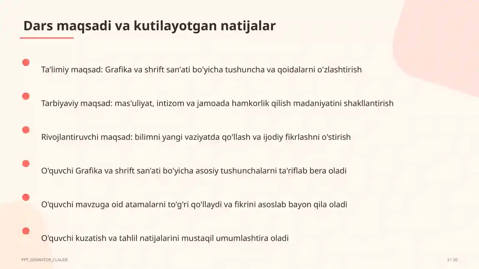 Grafika va shrift san'ati (6-sinf) 3