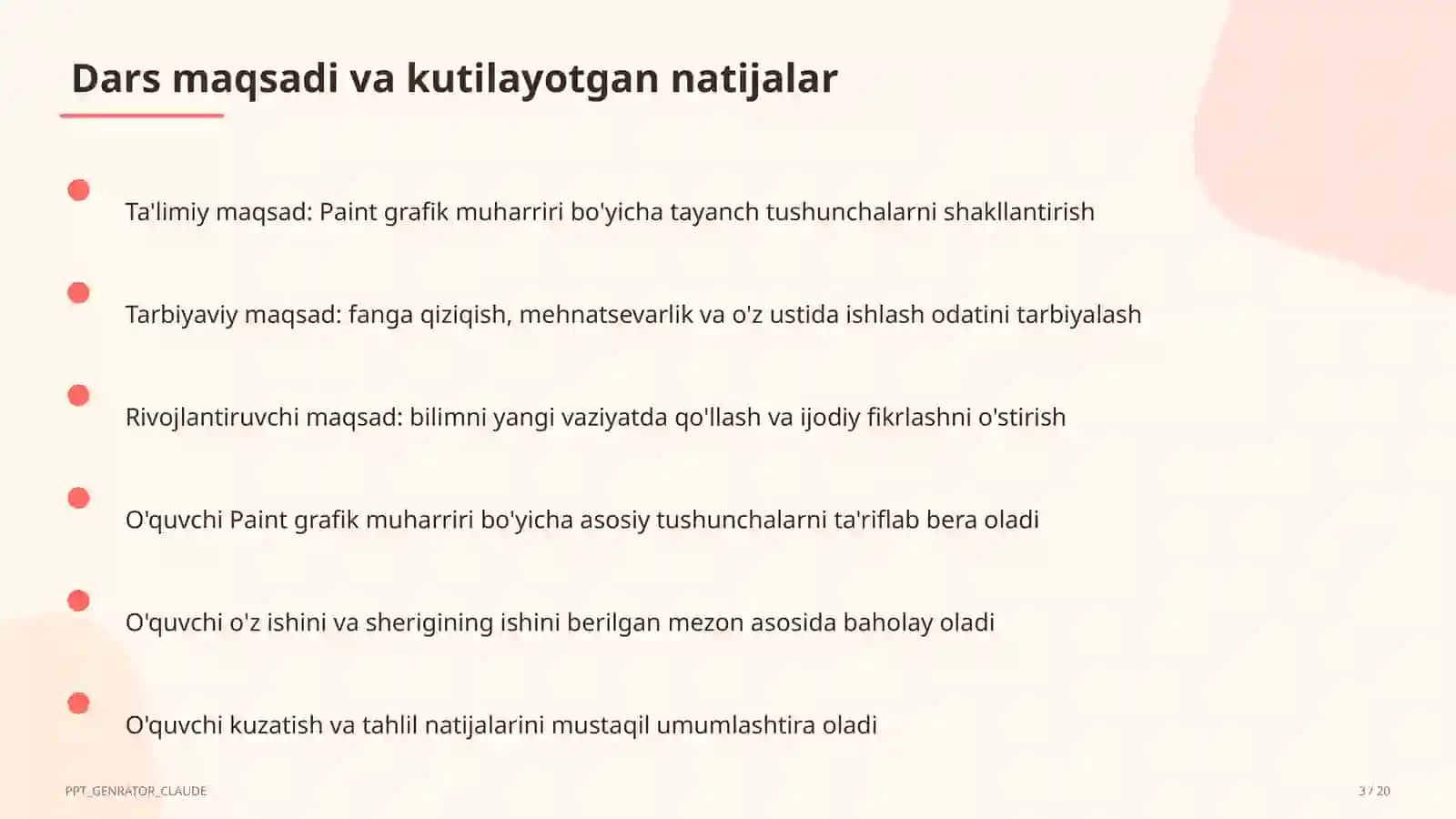Paint grafik muharriri (5-sinf) 3