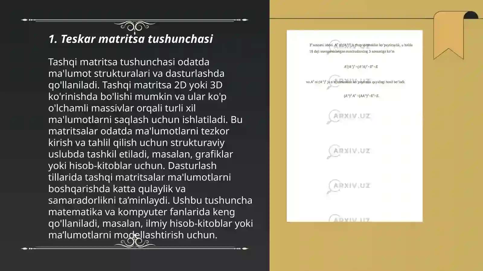 Teskari matritsa 3