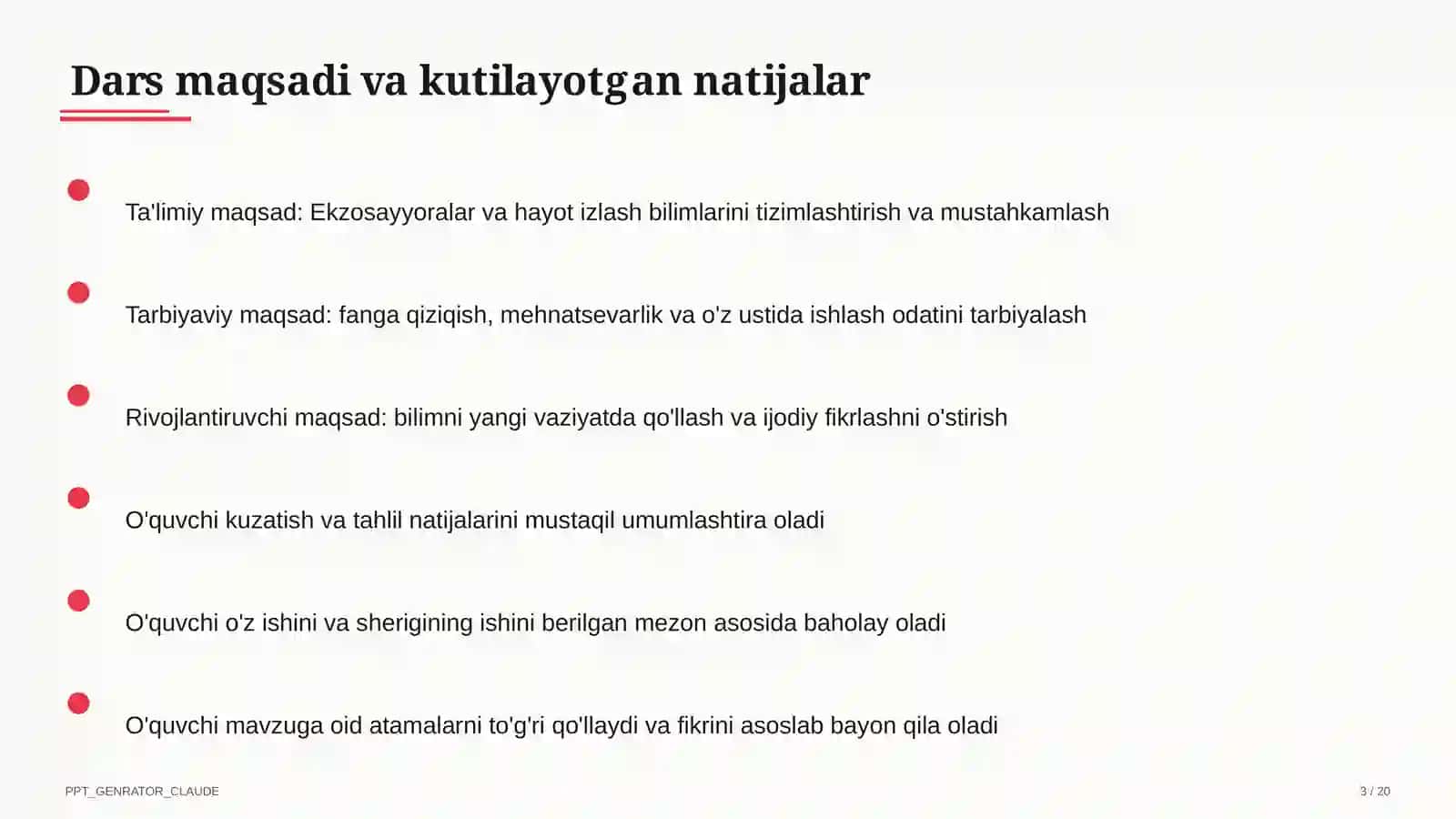 Ekzosayyoralar va hayot izlash (11-sinf) 3