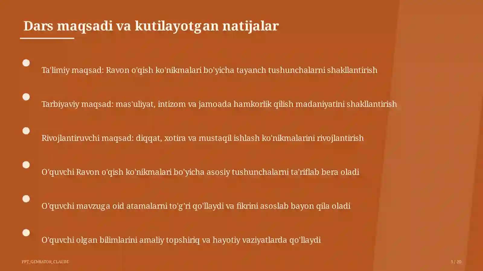 Ravon o'qish ko'nikmalari (1-sinf) 3
