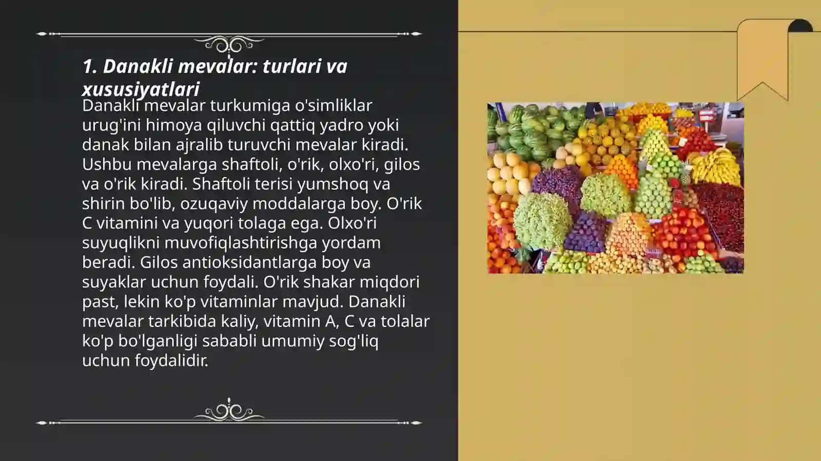 Danakli mevalarni yetishtirish va ularga shakl berish texnologiyasi 3
