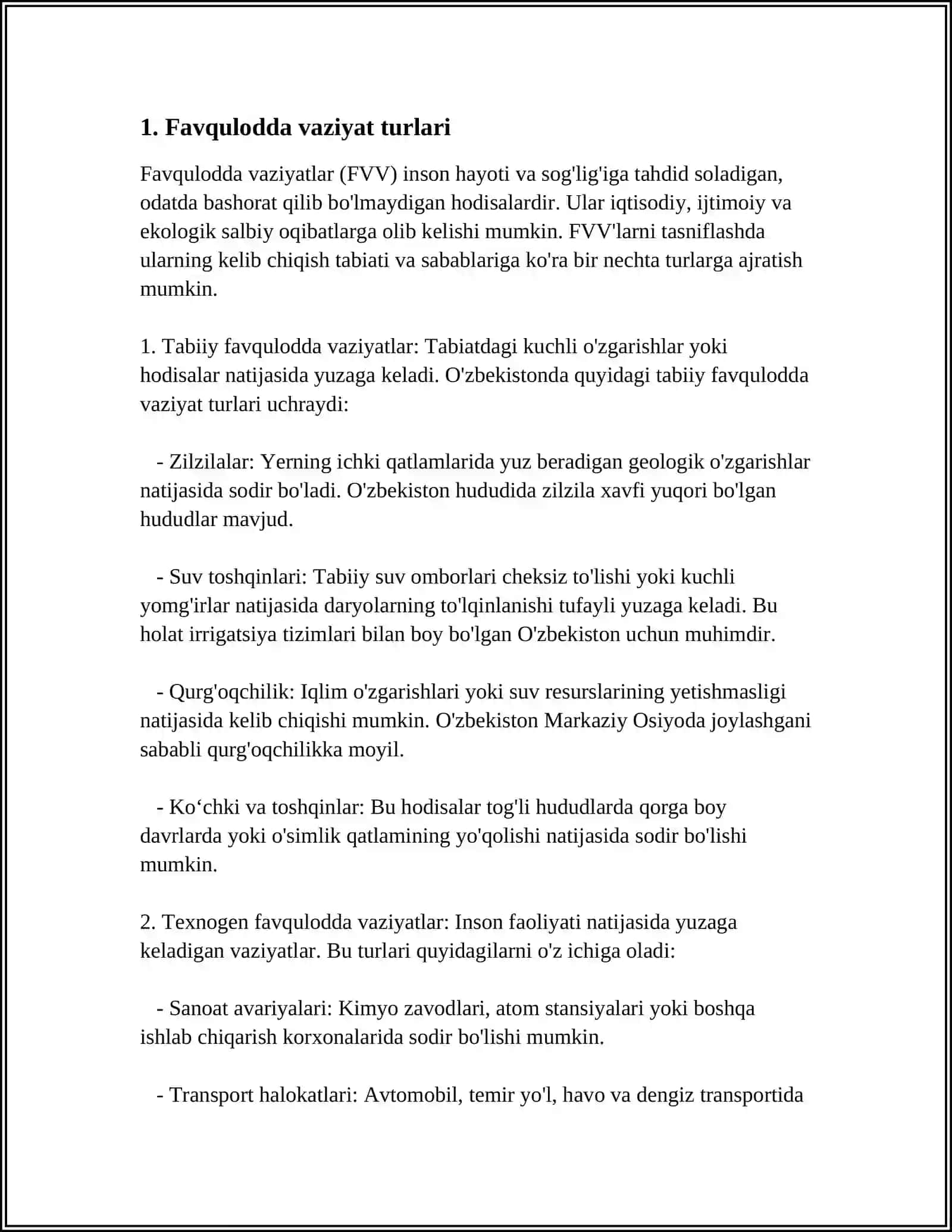 FAVQULODDA VAZIYAT OQIBATLARINI TUGATISH VA QUTQARISH ISHLARIDA AMALIY ISHTIROK ETISH 3