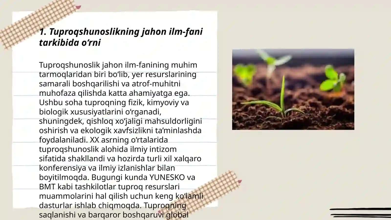 Tuproqshunoslik va Tuproqlar Geografiyasi 3