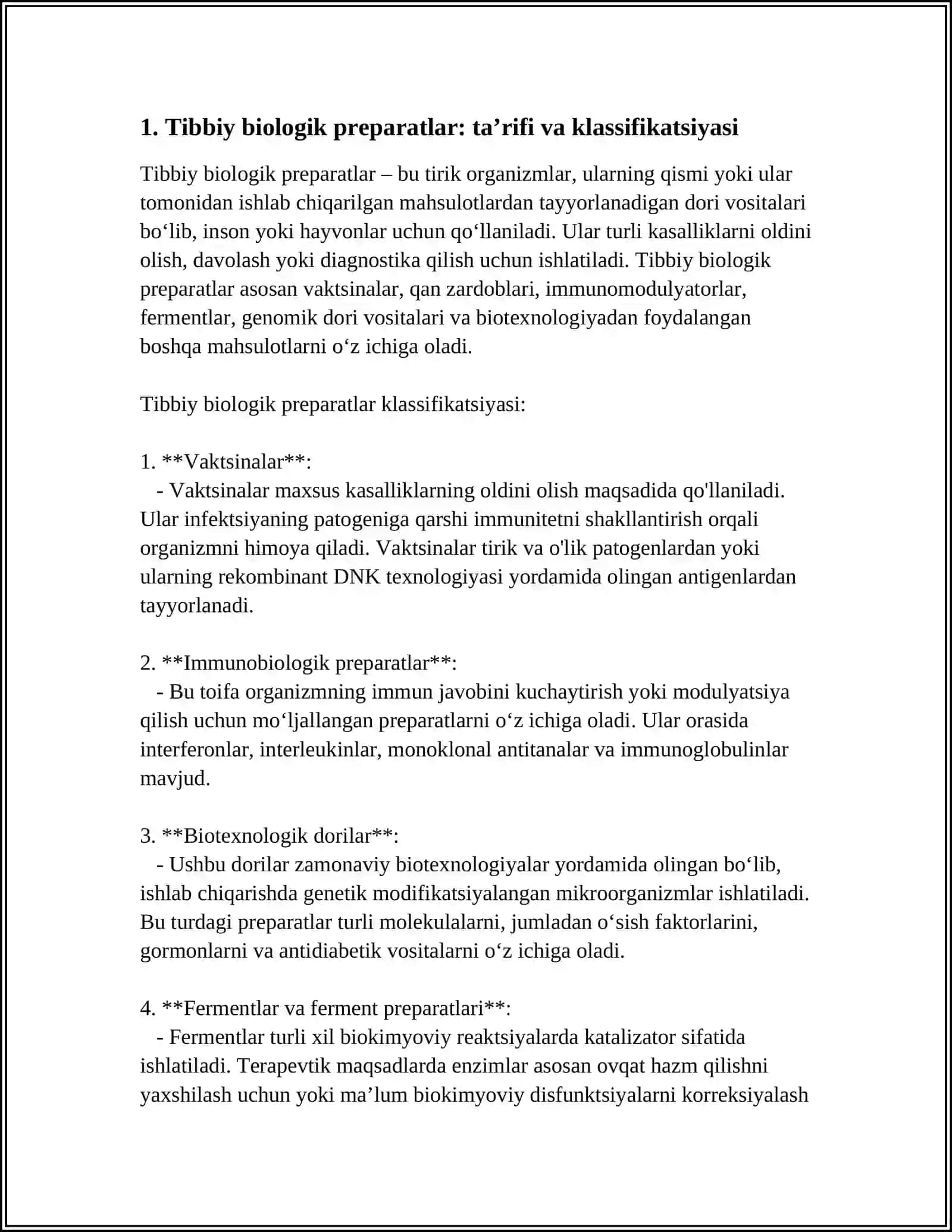 Tibbiy Biologik Preparatlar 3