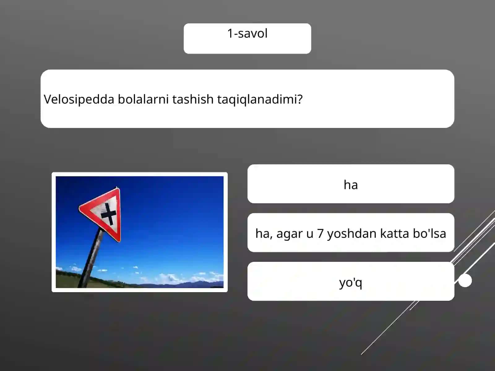 Hayot xavfsizligi - Yo'l harakati xavfsizligi (1-qism) 3