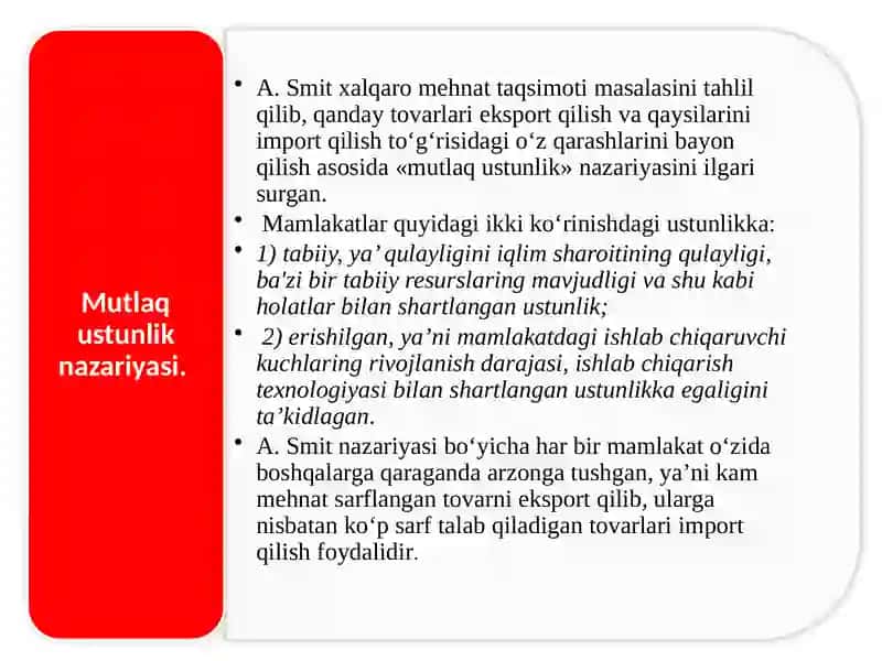 Milliy xo‘jaliklar international iqtisodiy munosabatlari tizimi 3
