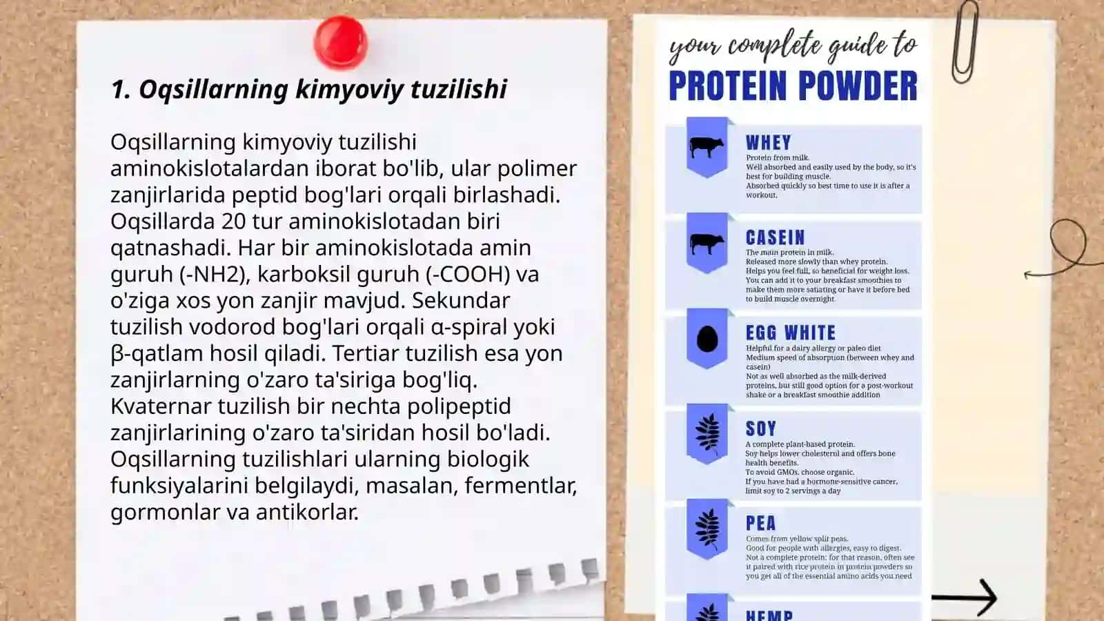 Oqsillarning kimyoviy tuzilishi 3