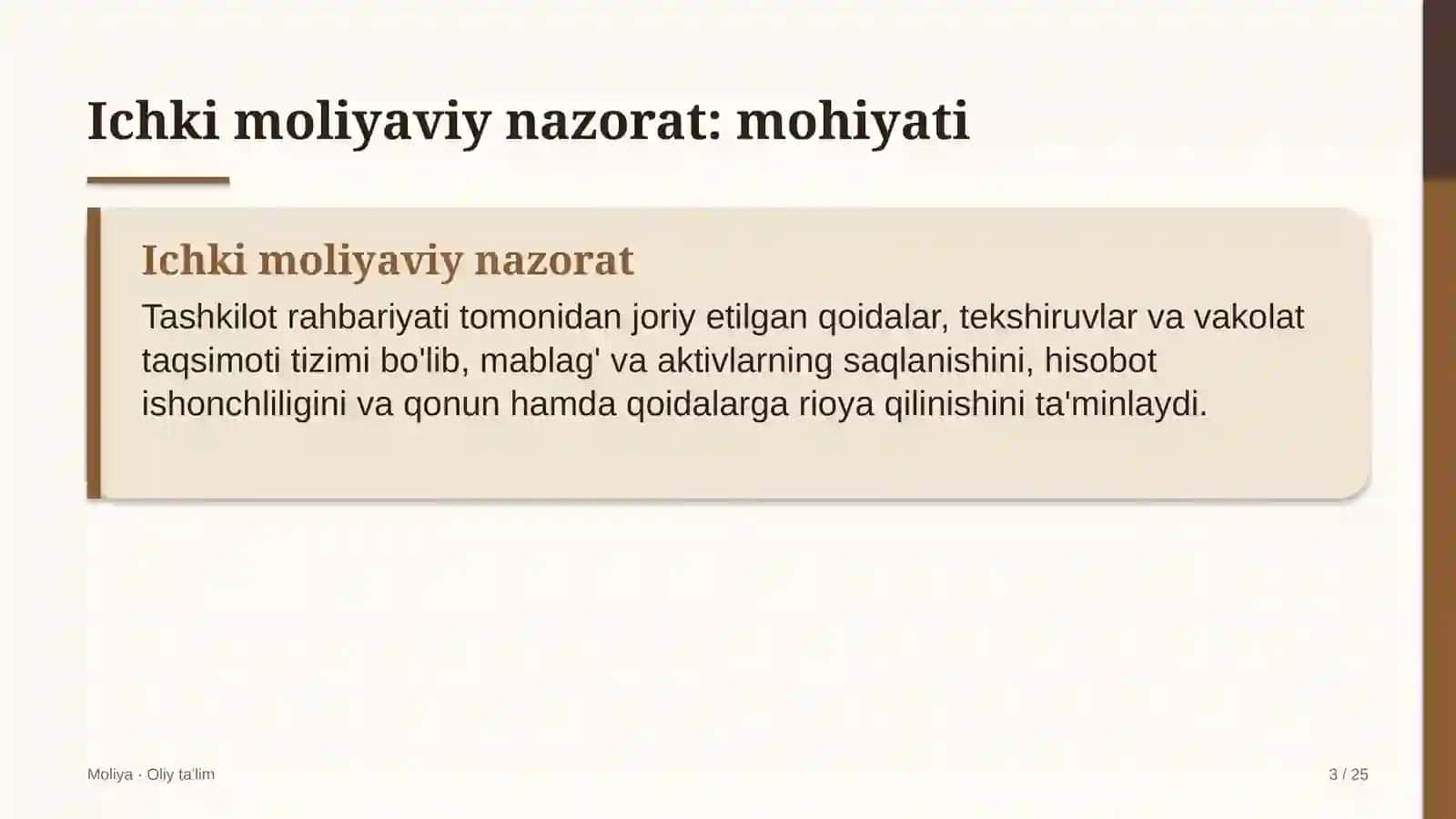 Dasturiy ta'minotni testlash sohasida ichki moliyaviy nazorat 3