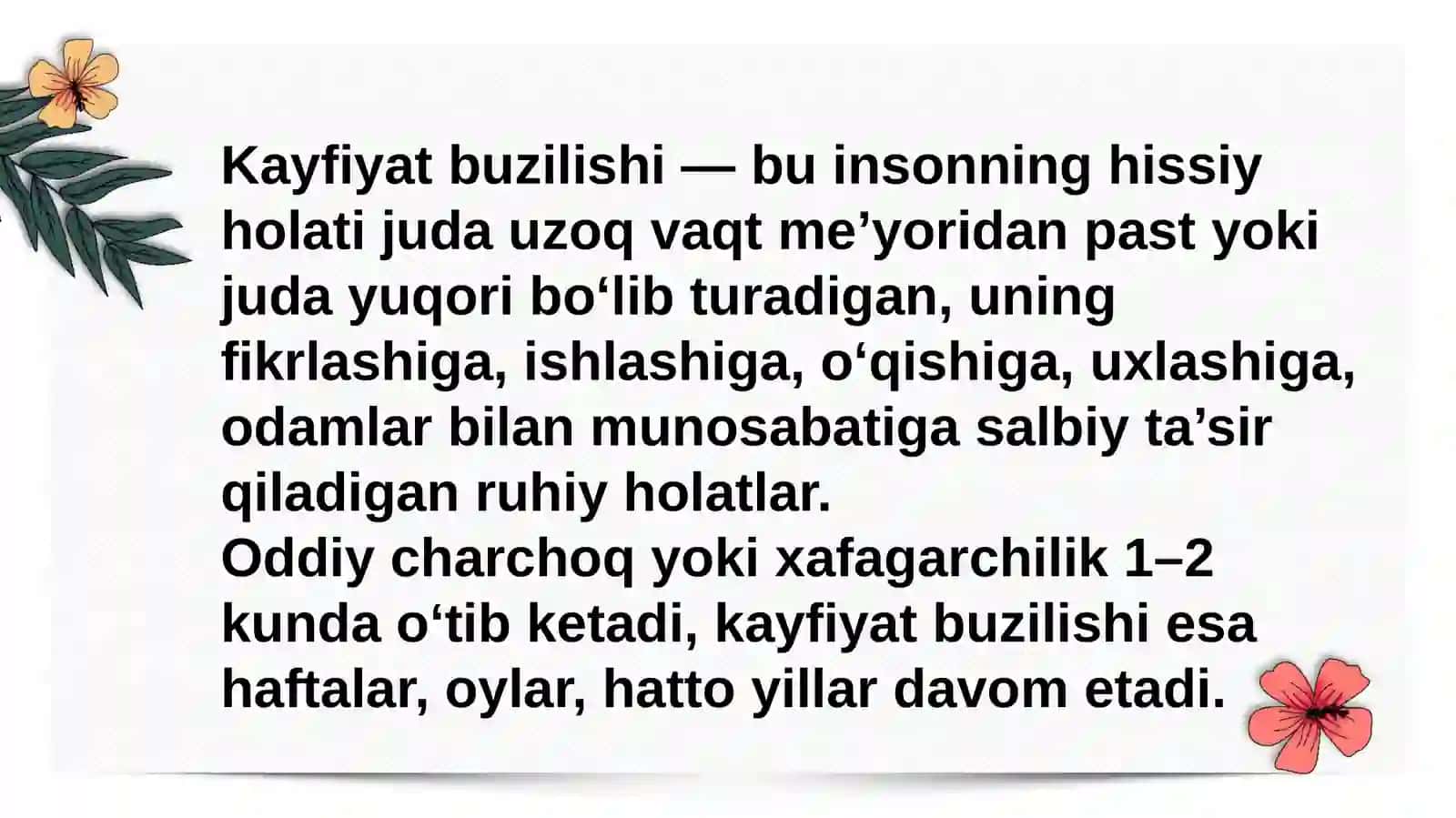 Depressiya va kayfiyat buzilishlari 3