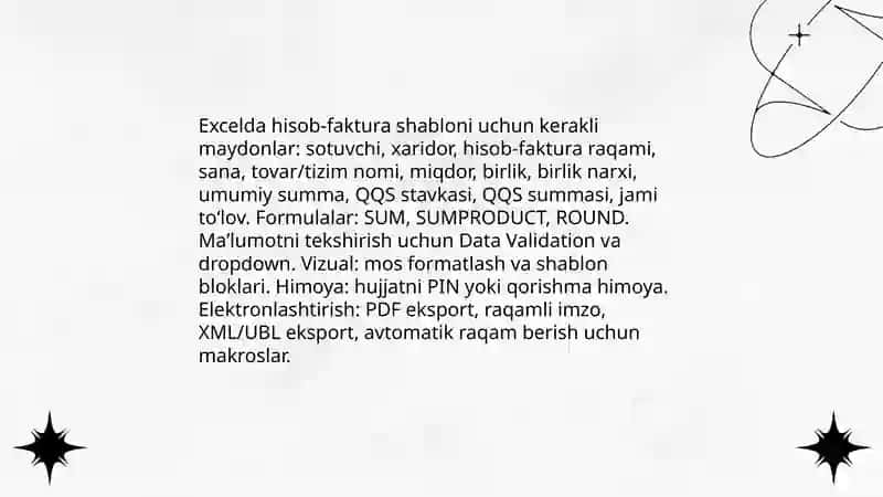 Excelda hisob-faktura shabloni 3