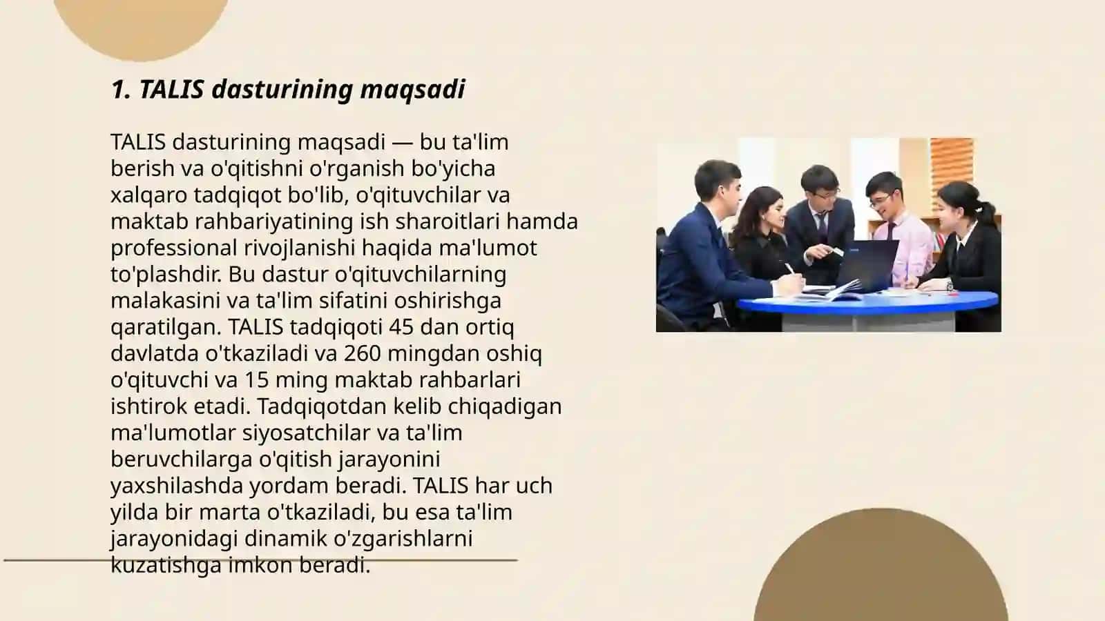 TALIS dasturi 3