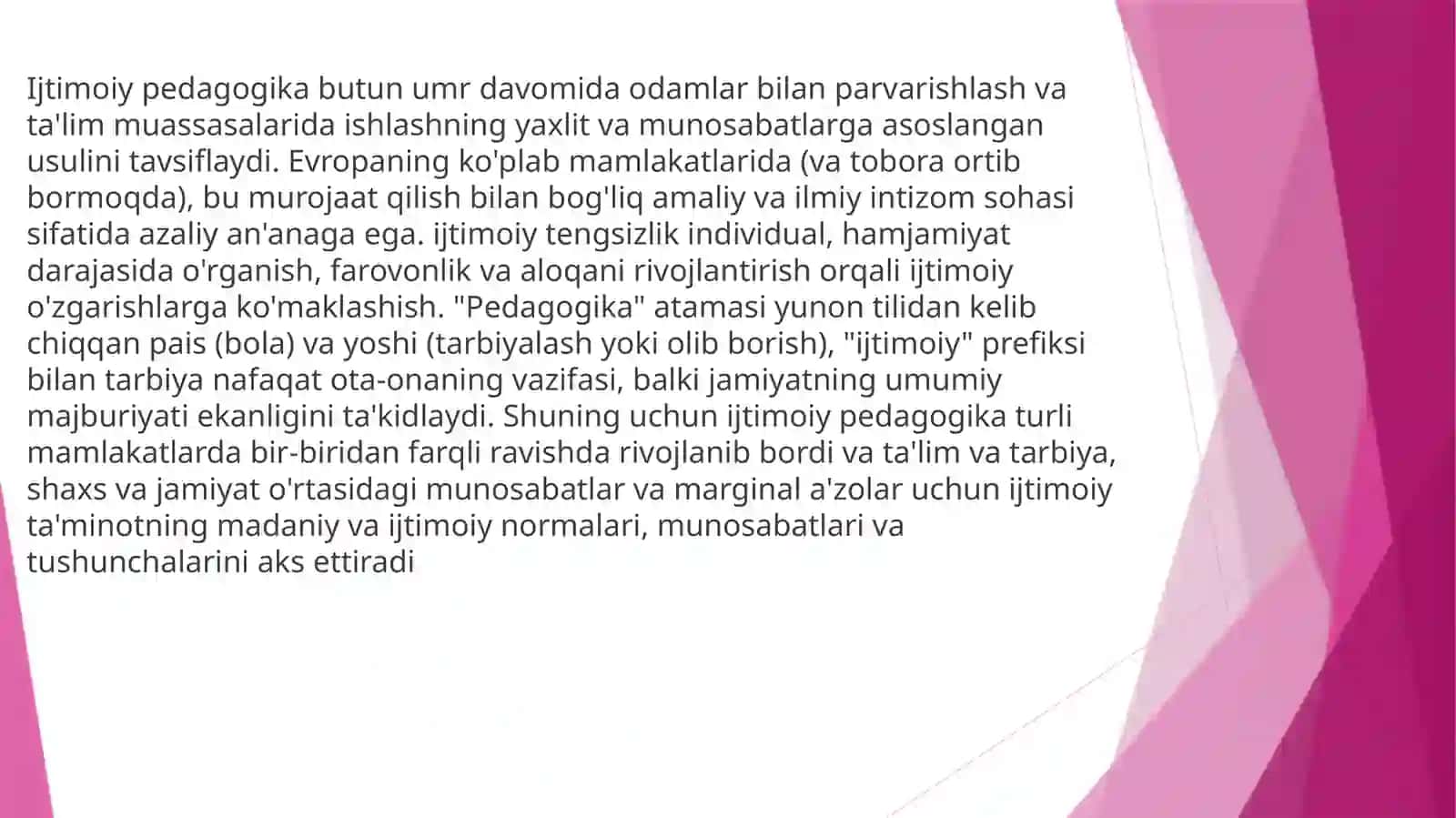 Ijtimoiy pedagogika faoliyati turlari 3