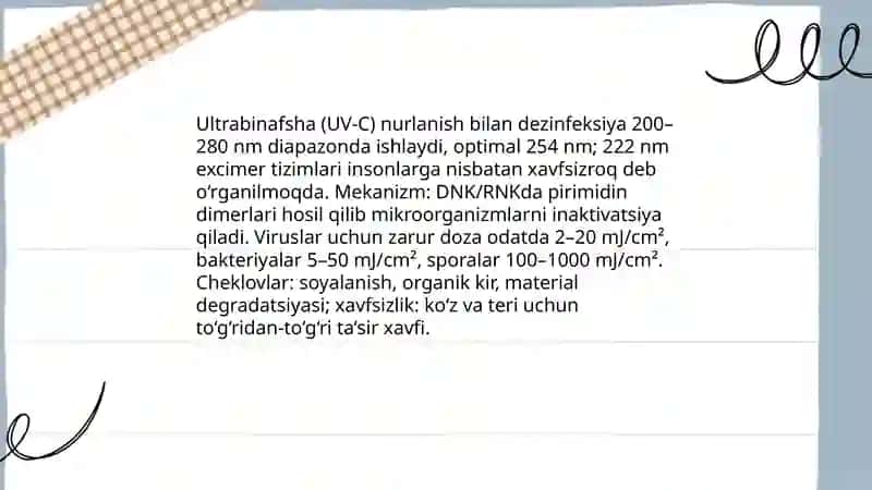 Zamonaviy fizik antiseptika usullari 3