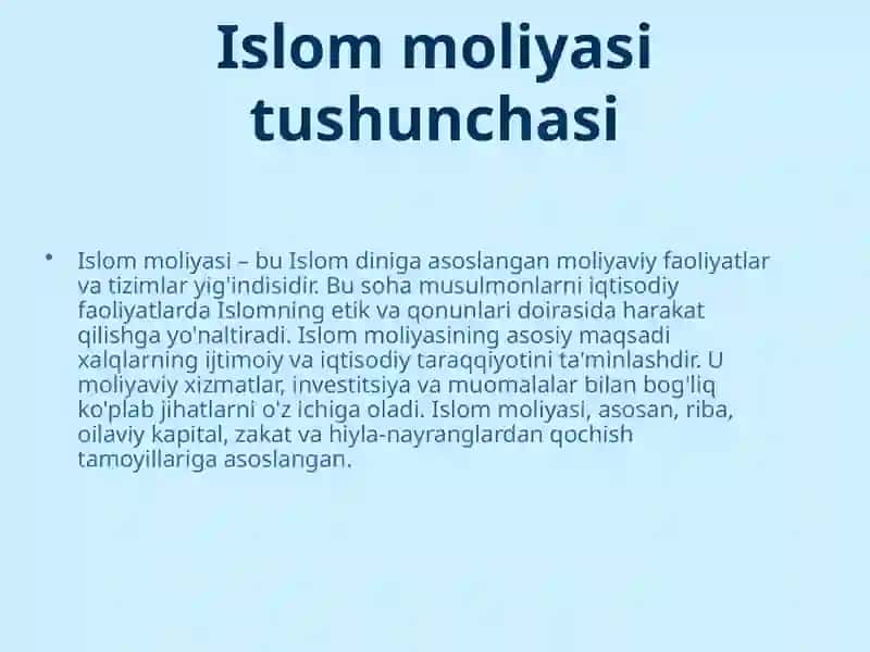 Islom Moliyasi Asoslari 3