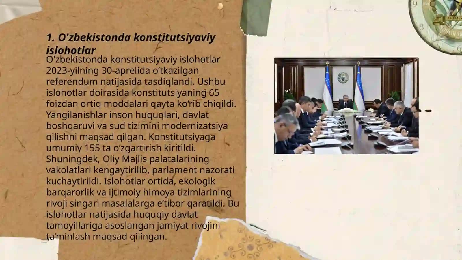O'zbekistonda huquqiy siyosiy islohatlarning amalga oshirilishi 3