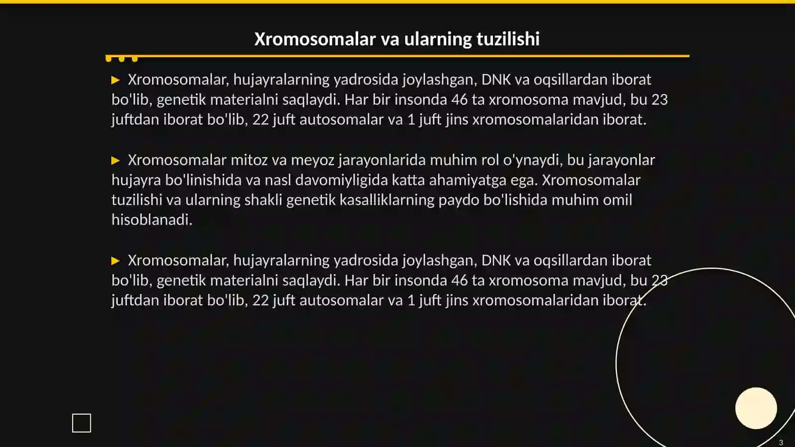 Xromosoma kasaliklari 3