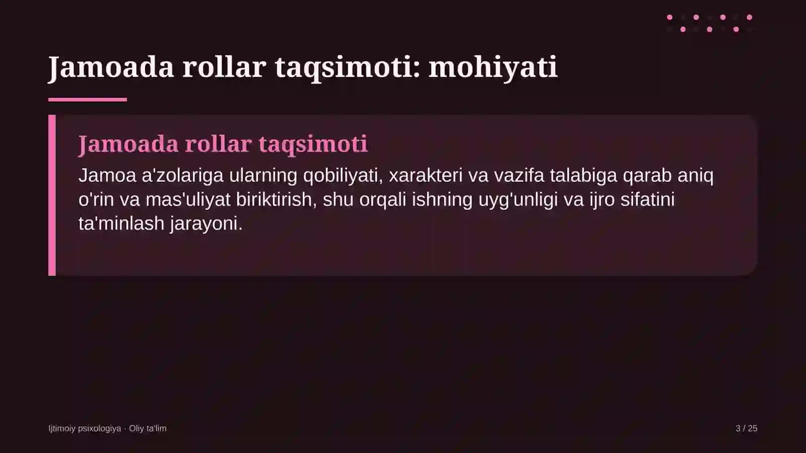 televideniyeda jamoada rollar taqsimoti 7032 3