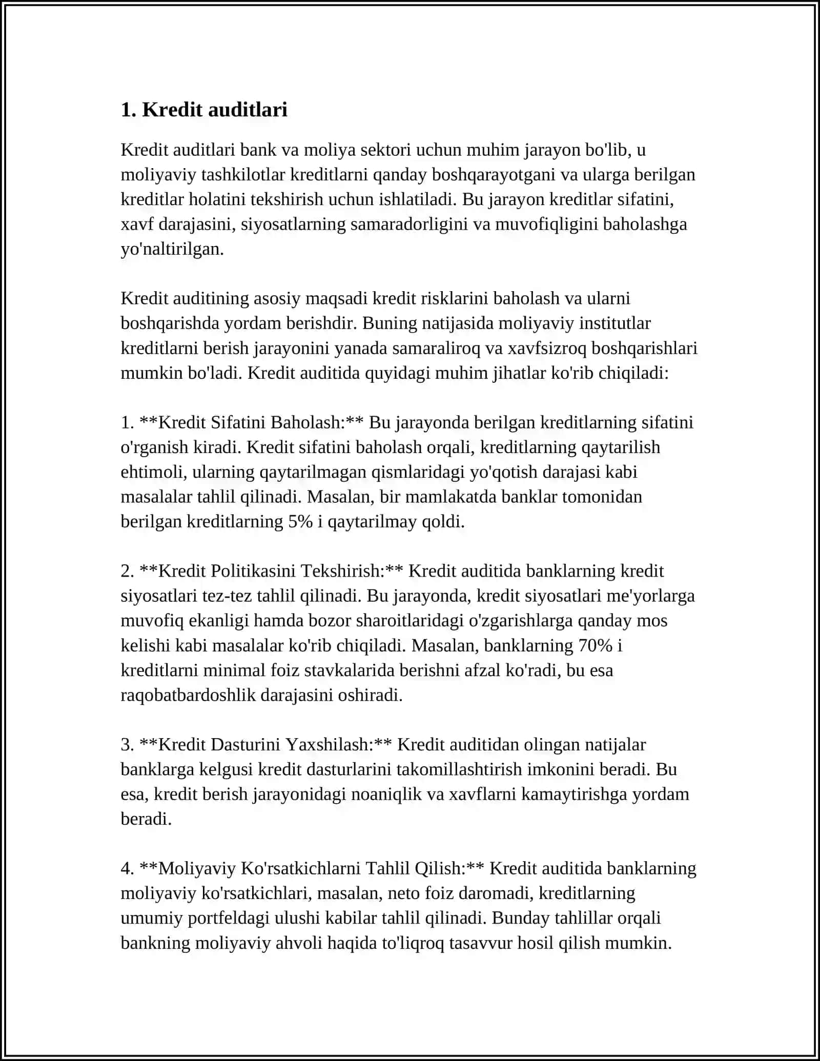 BANK AUDITINING TURLARI 3