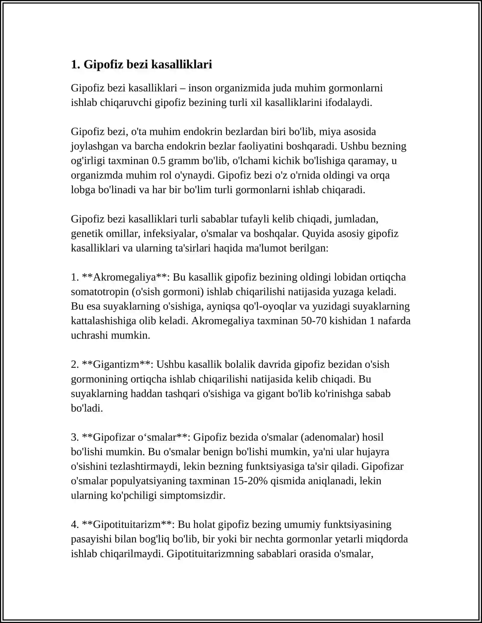 ENDOKRIN TIZIM KASALLIKLARI. GIPOFIZ BUYRAK USTI BEZI QALQONSIMON BEZ JINSIY BEZLAR KASALLIKLARI. QANDLI DIABET 3
