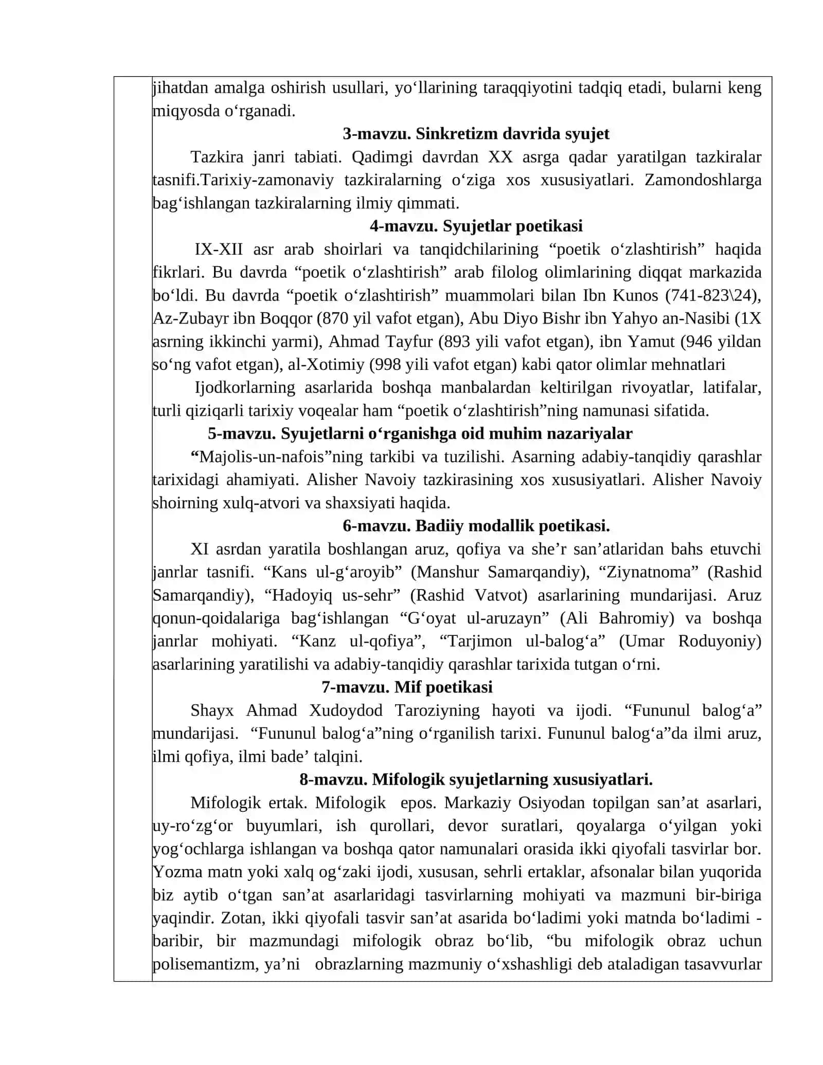 MUMTOZ TARIXIY POETIKA FANI 3