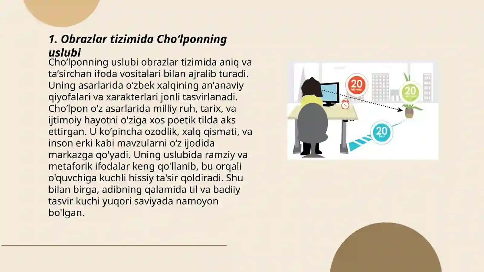 Choʻlponning "Kecha va kunduz" asarini obrazlar tizimi orqali oʻrganish 3