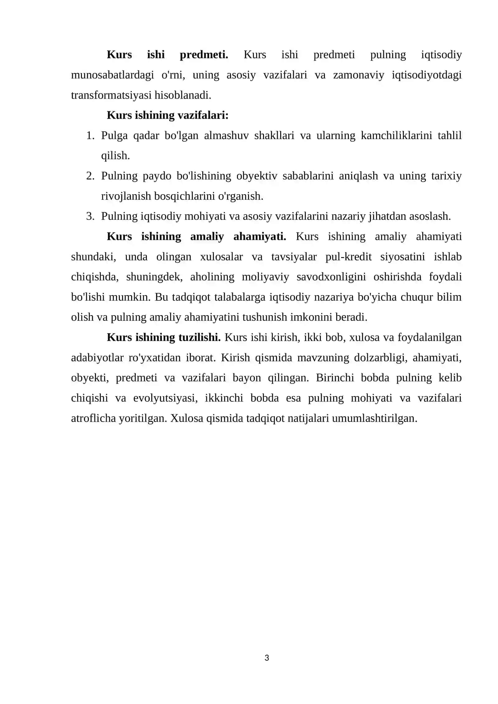 PULNING KELIB CHIQISHI, MOHIYATI VA VAZIFALARI 3