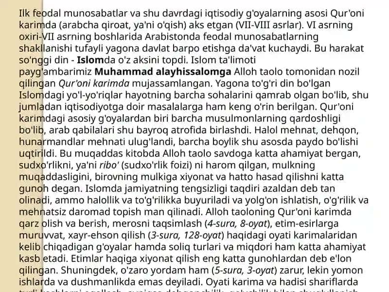 FEODAL JAMIYATI VA UNING YEMIRILISH DAVRIDAGI IQTISODIY TA‟LIMOTLAR 3