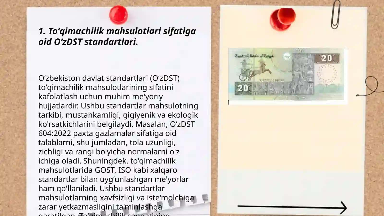Toʻqimachilik mahsulotlari sifatiga oid OʻzDST standartlari 3