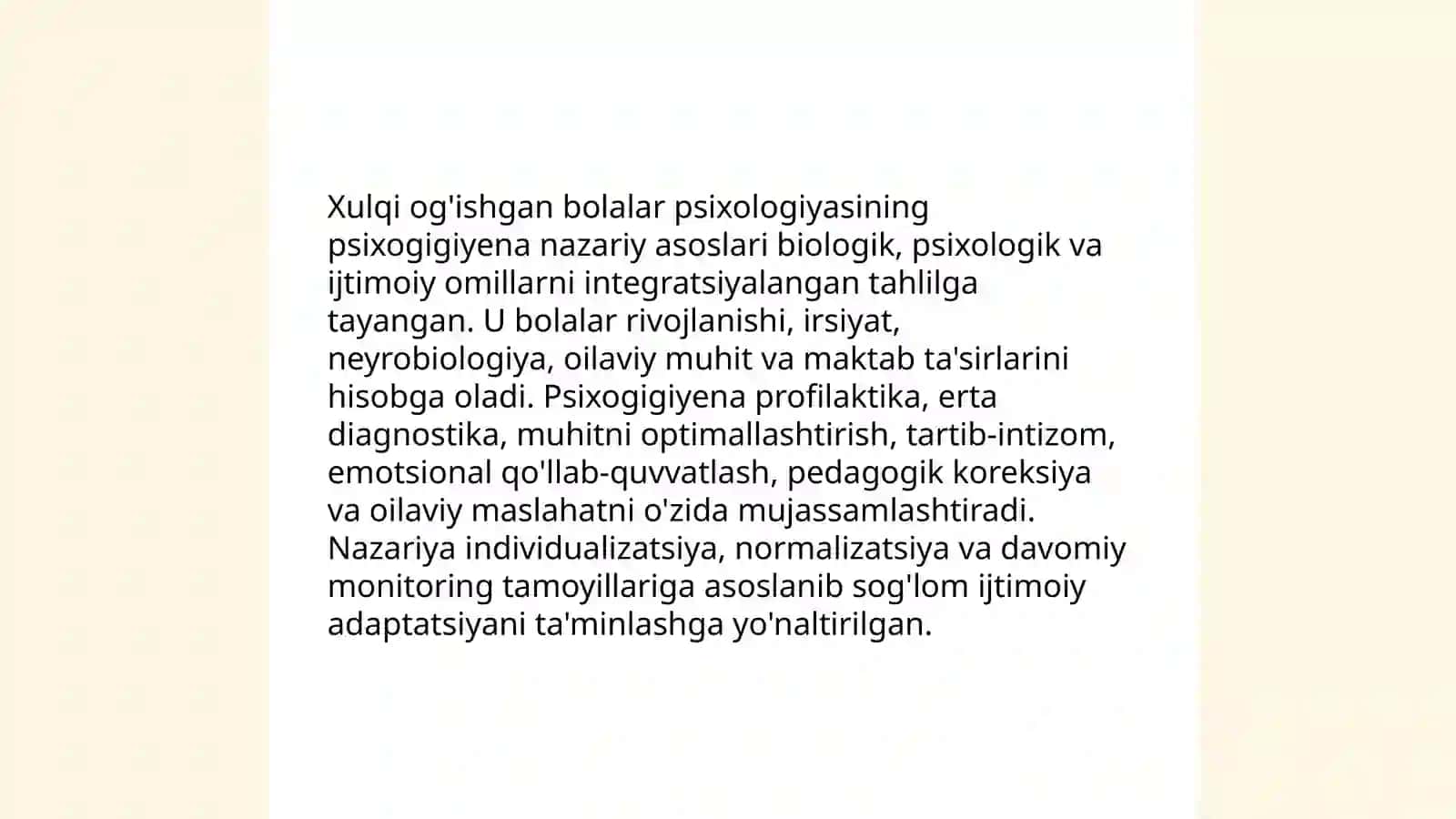 Xulqi og'ishgan bolalar psixologiyasining psixogigiyenasi va psixoprofilaktikasi 3