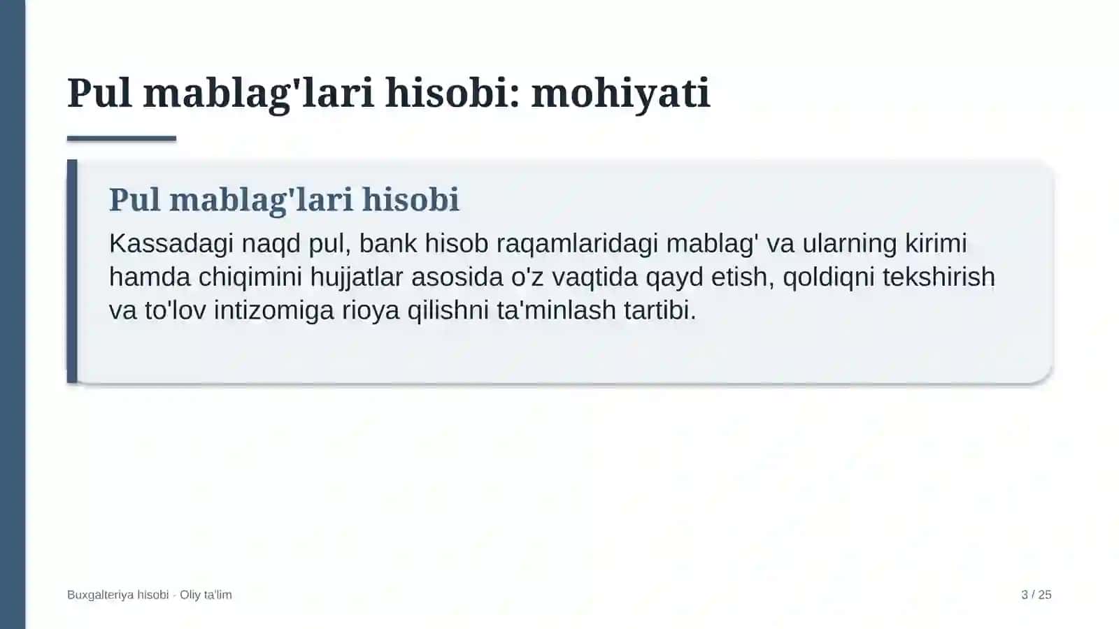 Asfalt-beton zavodlarida pul mablag'lari hisobi 3