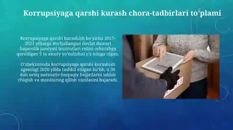 Korrupsiyaga qarshi kurash chora-tadbirlari to'plami 3