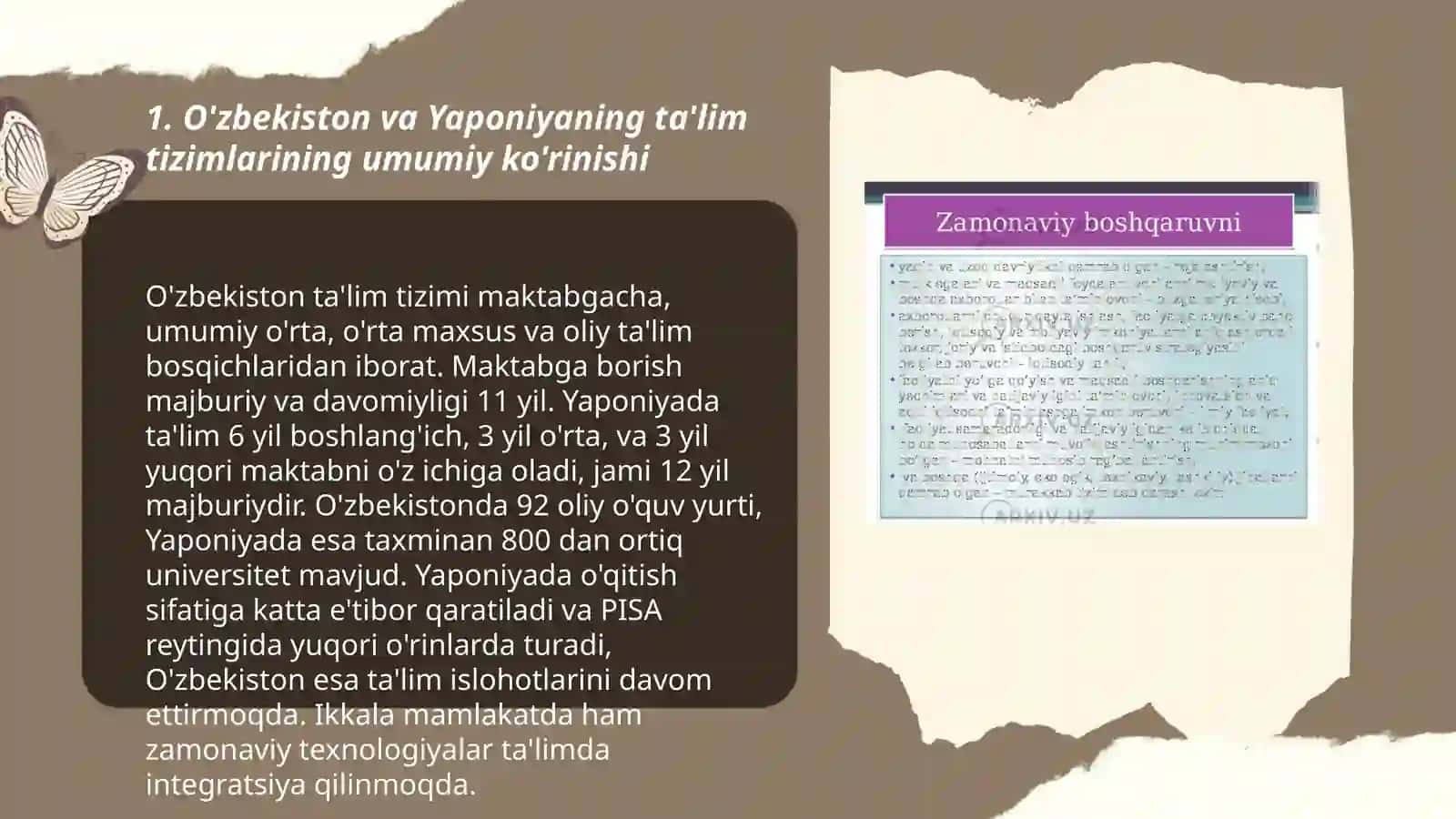 OʻZBEKISTON - YAPONIYA TAʼLIM TIZIMINI KOMPARATIVISTIK TAHLIL QILISH 3