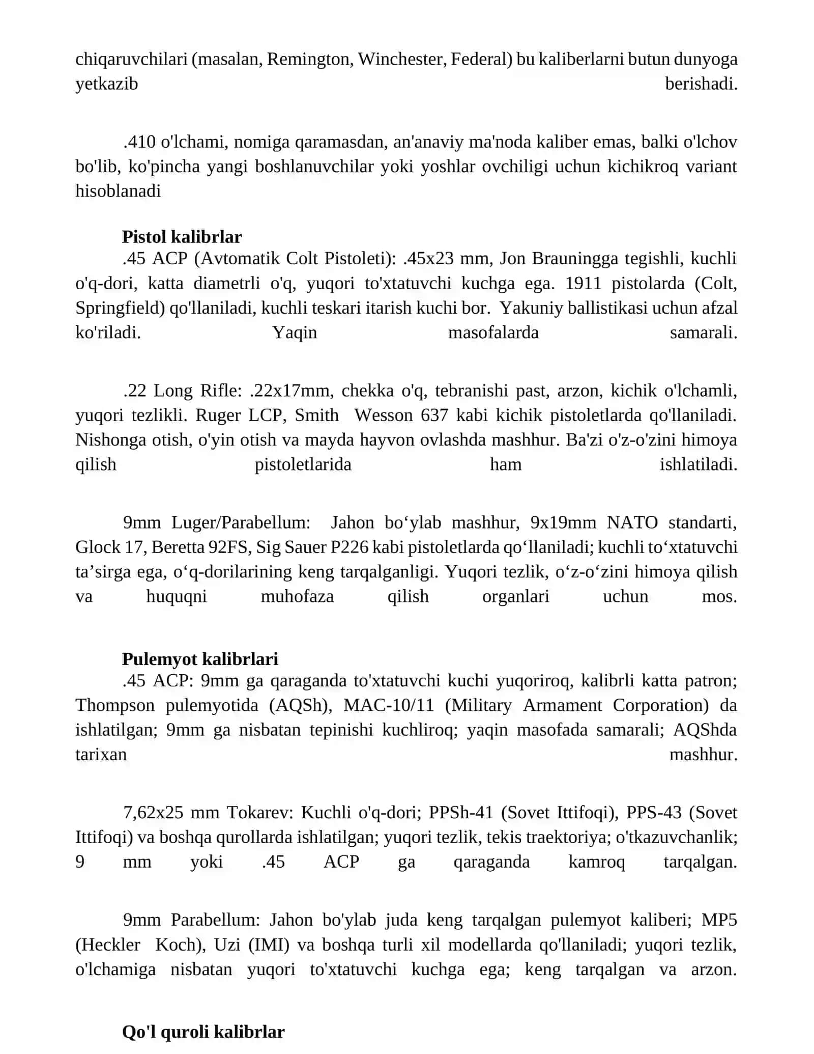 Kalibrlarning turlari 3