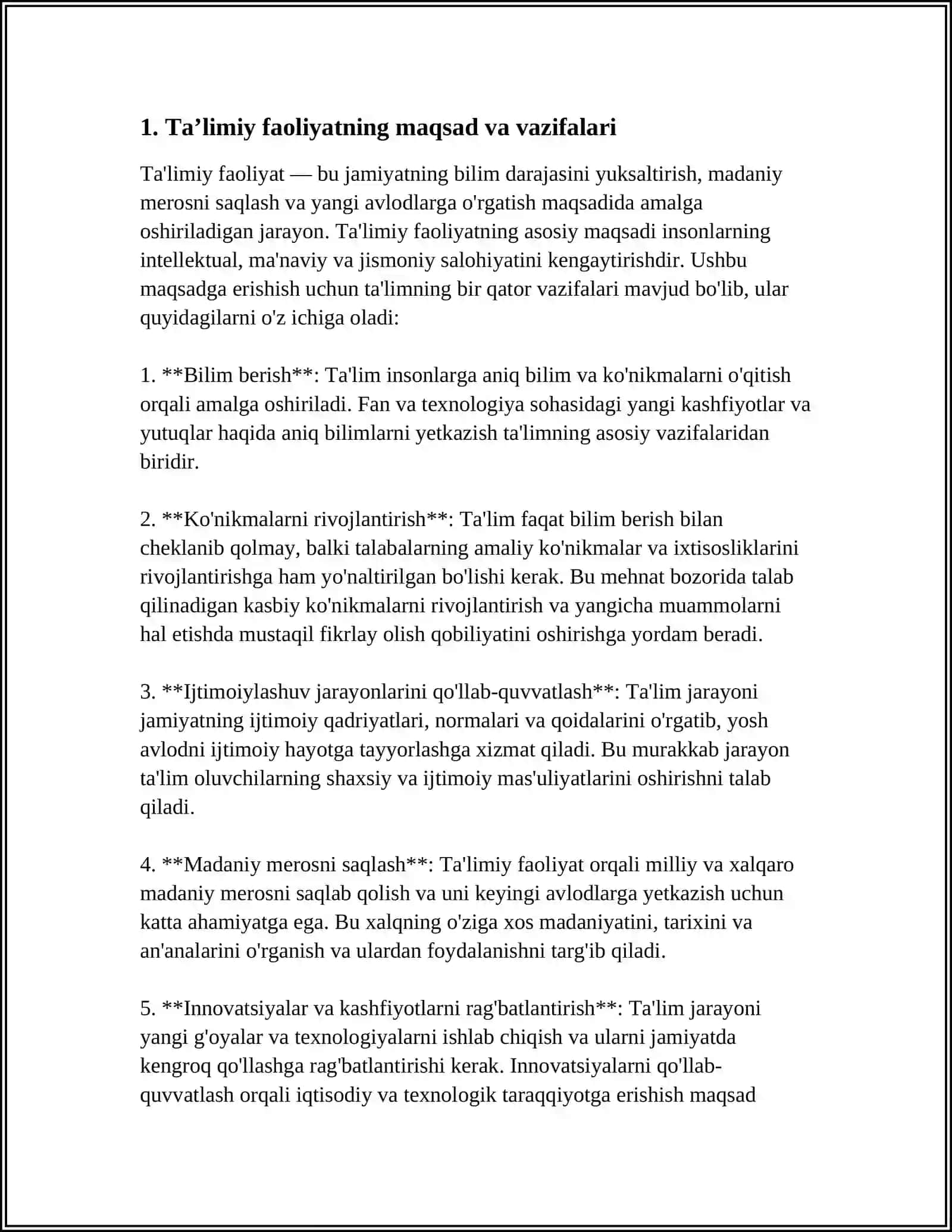 TIL VA NUTQ MARKAZIDA TAʼLIMIY FAOLIYATNI TASHKIL ETISH METODIKASI 3