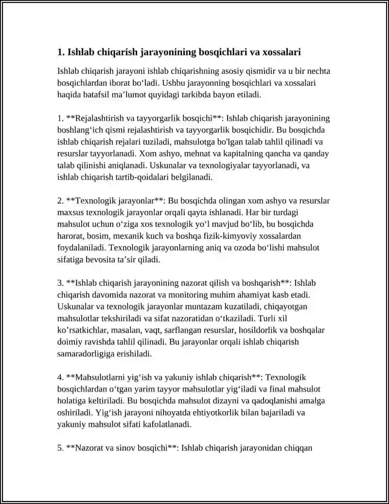 ISHLAB CHIQARISH JARAYONI VA ISHLAB CHIQARISH OMILLARIDAN OPTIMAL FOYDALANISH USULLARI 3