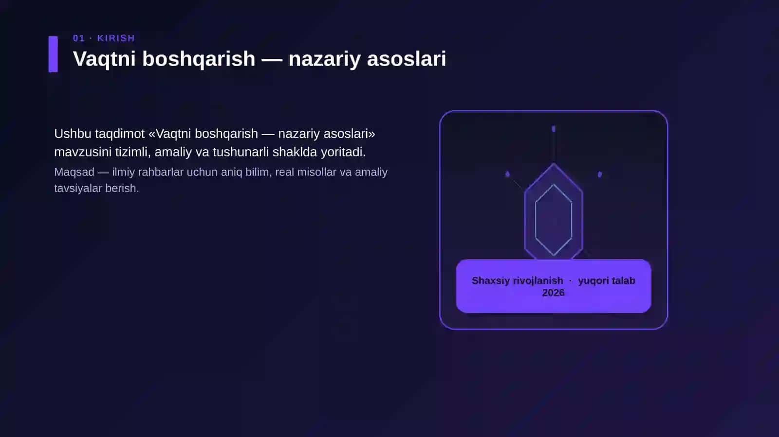Vaqtni boshqarish — nazariy asoslari 3