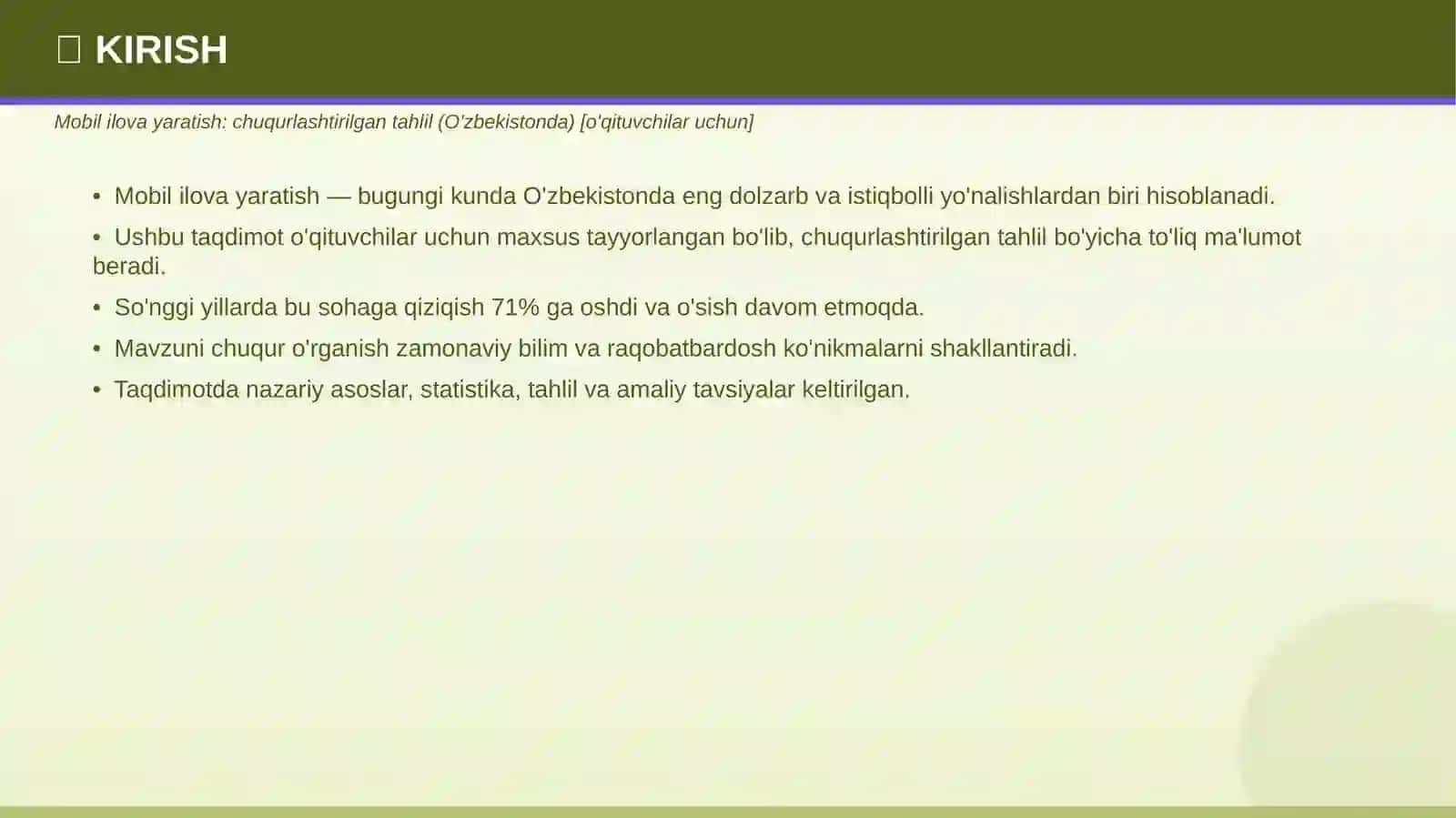 Mobil ilova yaratish: chuqurlashtirilgan tahlil 3