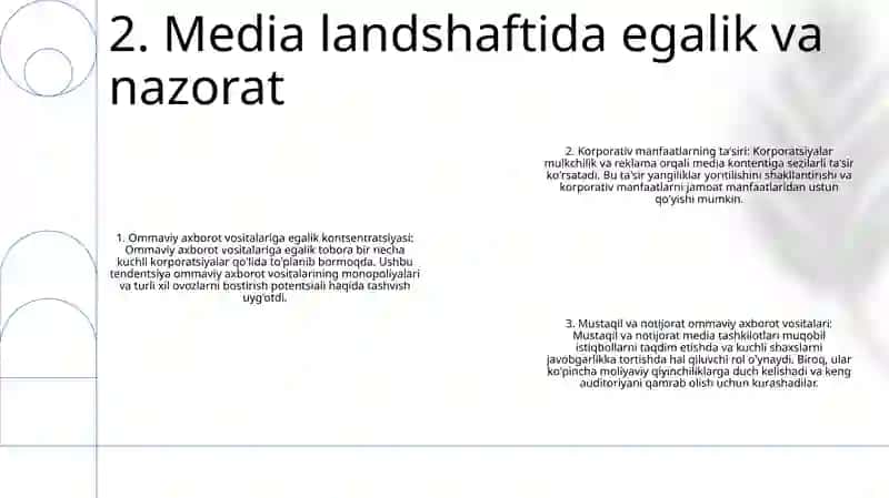 Mediya Sohasining Tuzilishi Va TaʼSiri 3