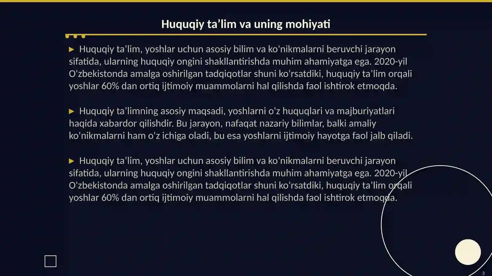 Huquqiy taʼlim-tarbiyaning yoshlar ijtimoiy-siyosiy faolligini yuksaltirishdagi oʻrni 3