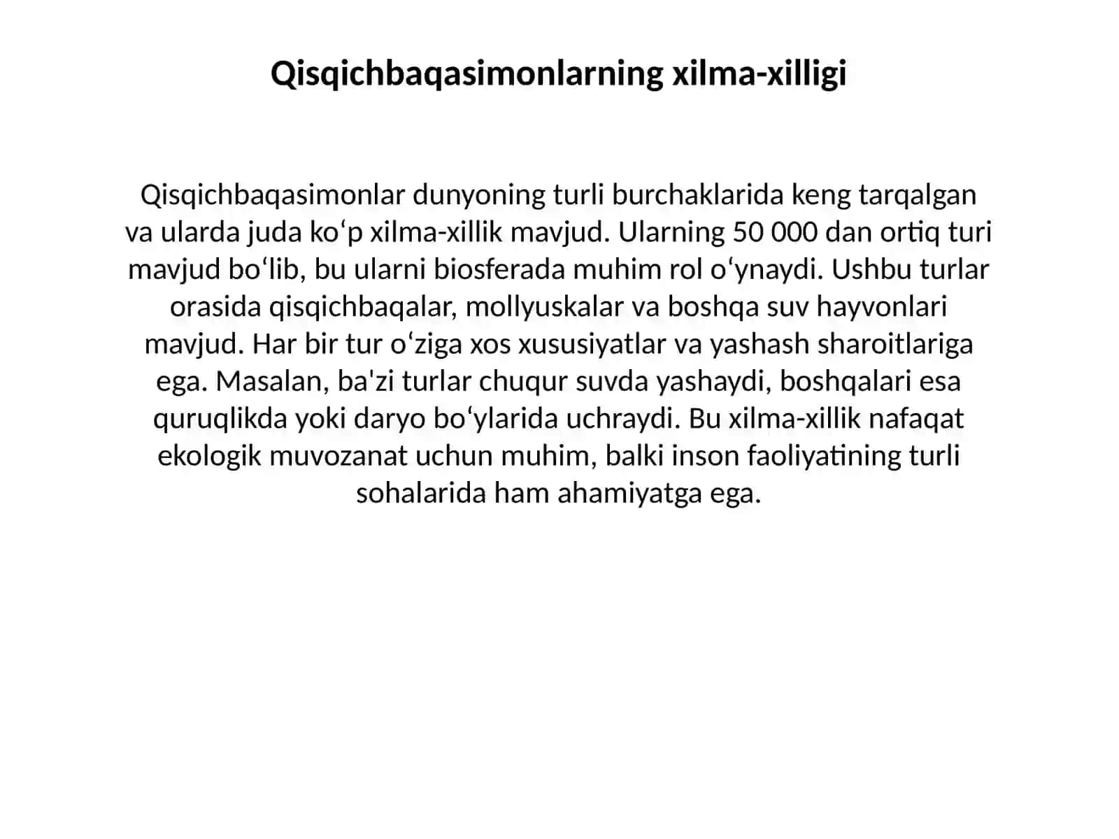 Qisqichbaqasimonlarning asosiy tuzilishi 3