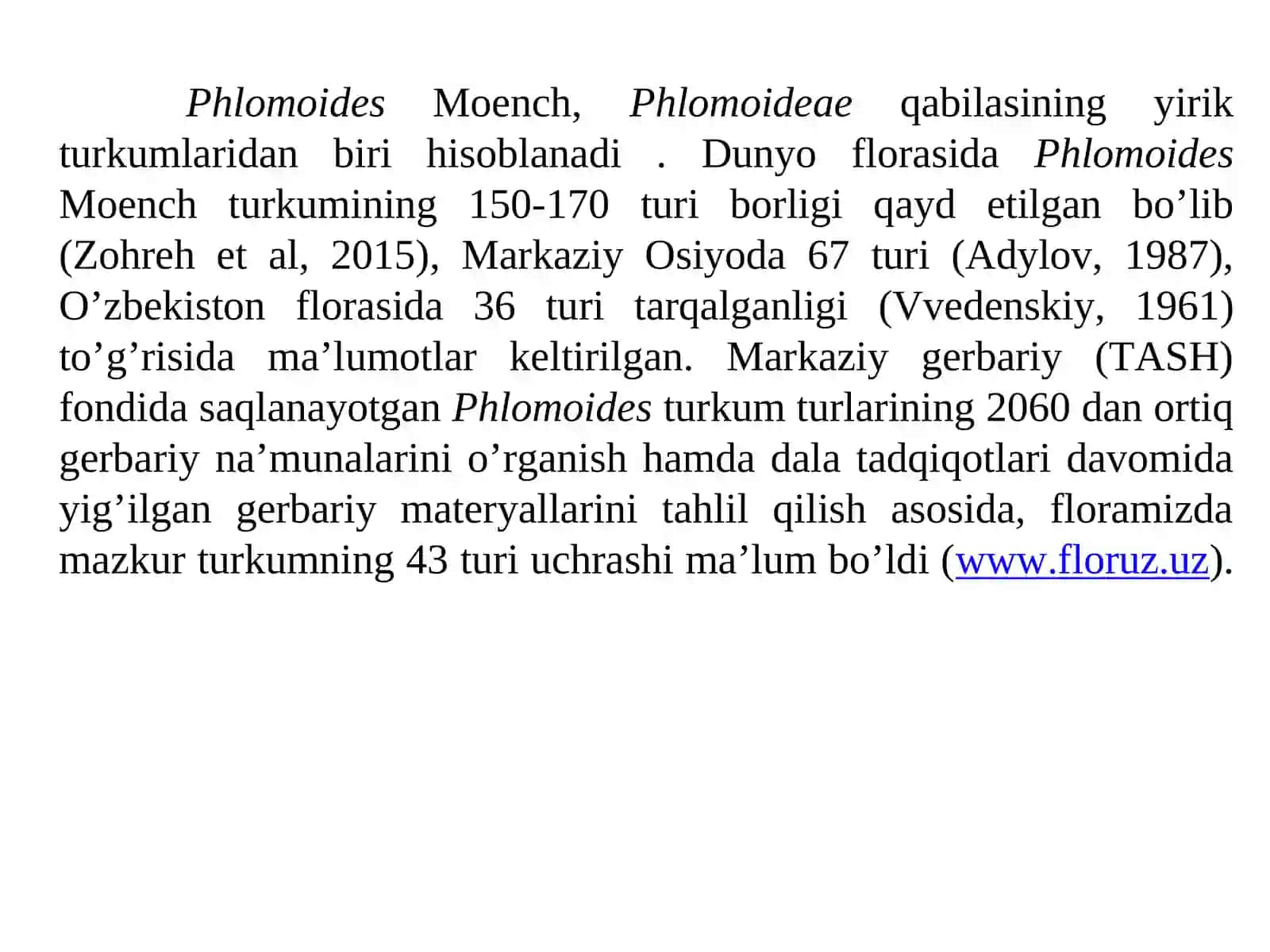 FARG’ONA VODIYSIDA TARQALGAN PHLOMOIDES MOENCH (LAMIACEAE) TURKUM TURLARI 3