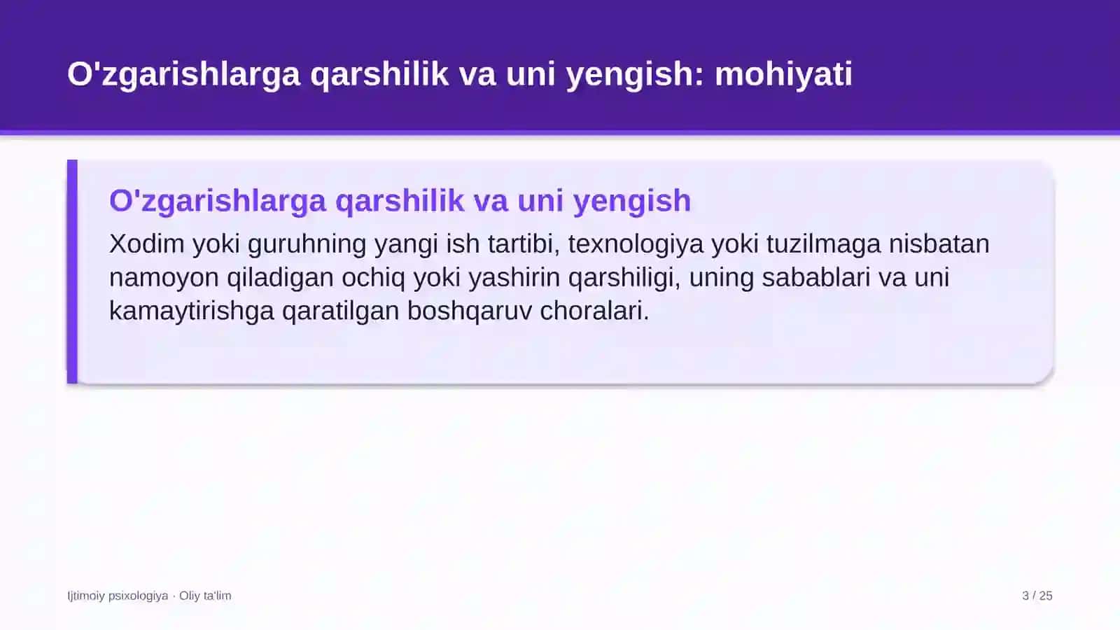 Daryo transportida o'zgarishlarga qarshilik va uni yengish 3