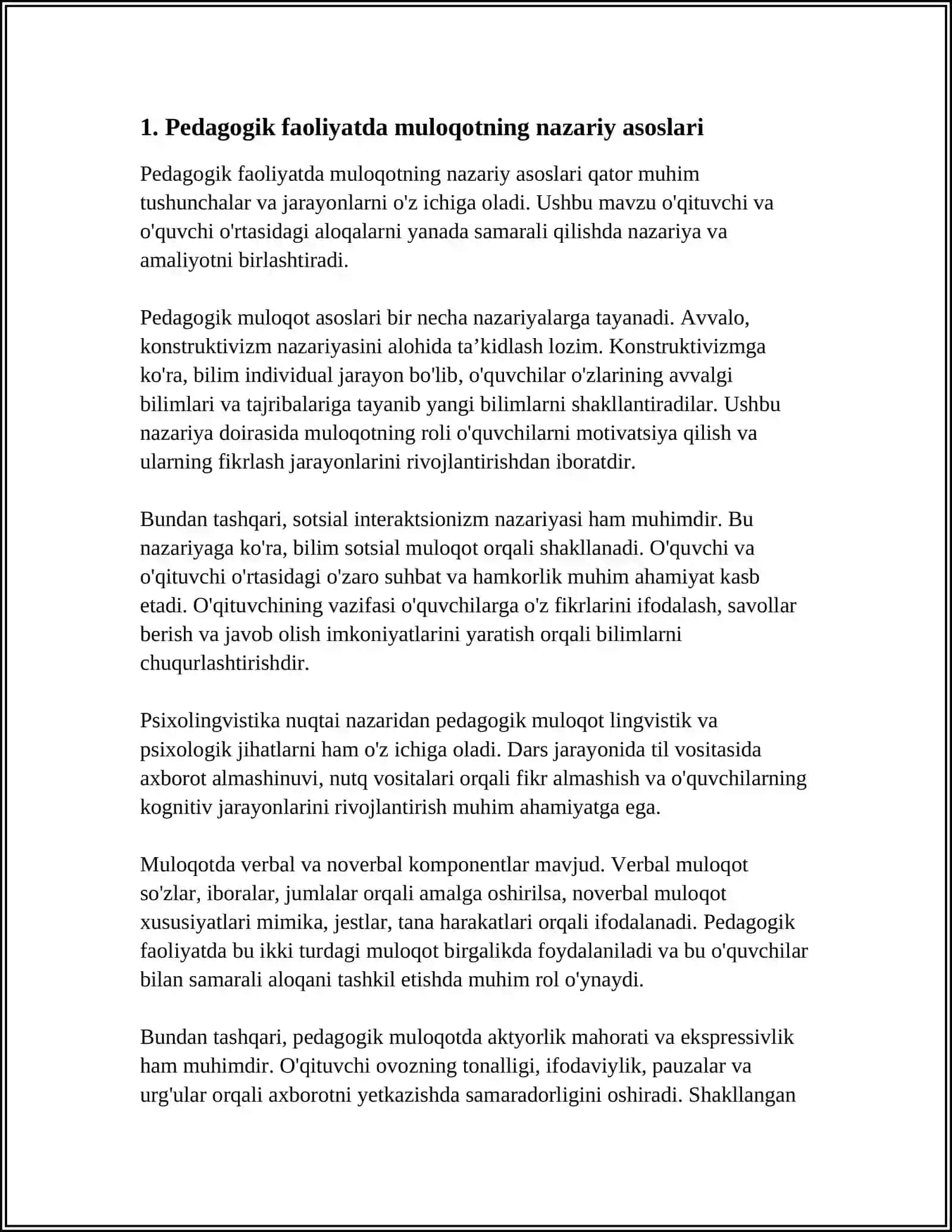 PEDAGOGIK FAOLIYATDA MULOQOT 3