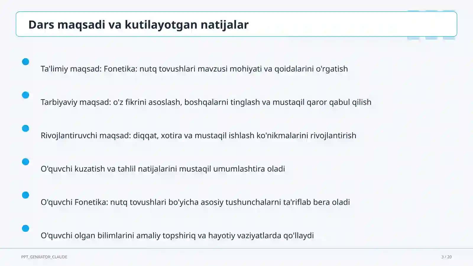 Fonetika: nutq tovushlari (5-sinf) 3