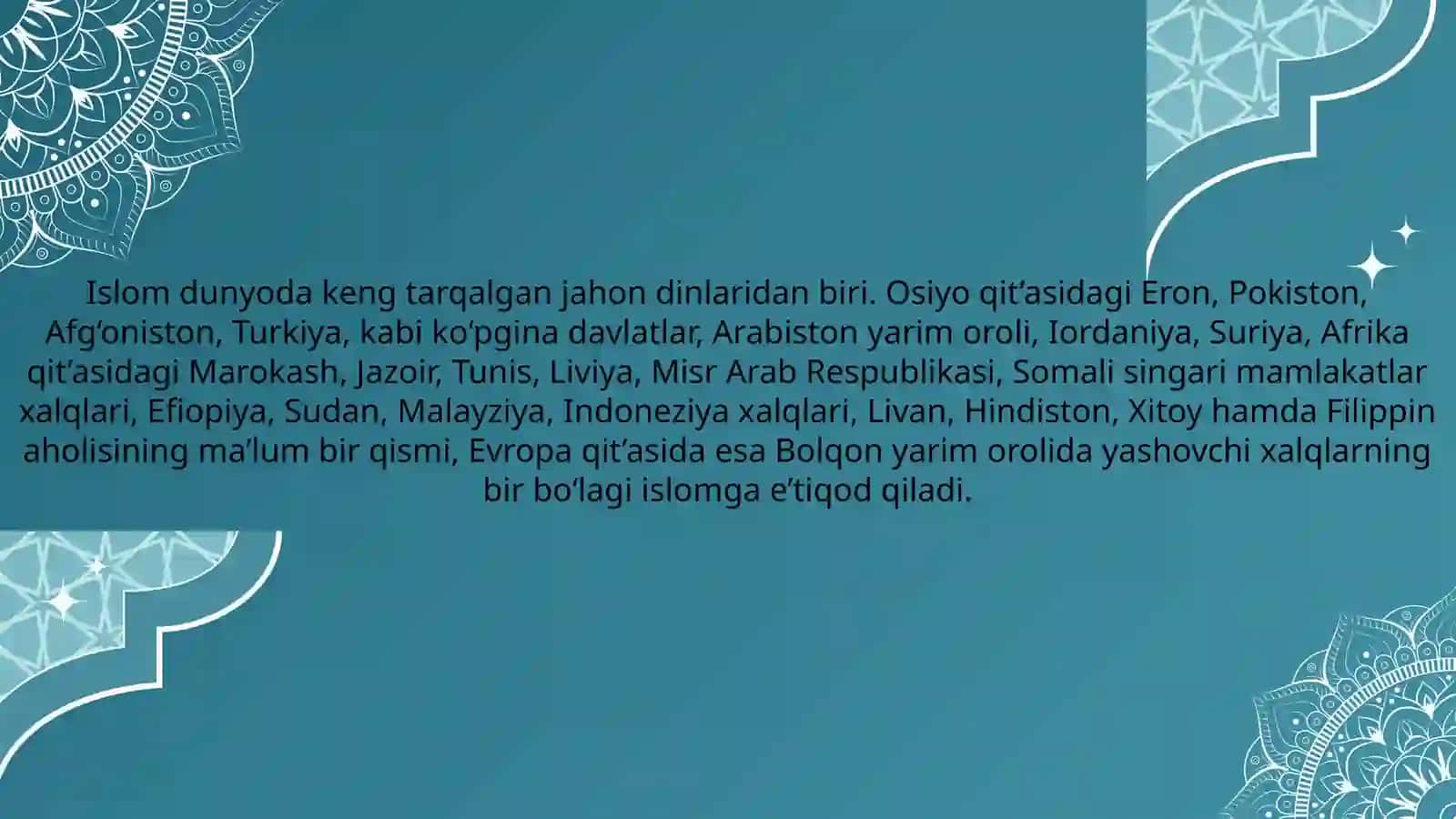 Islom dini haqida slayd 3