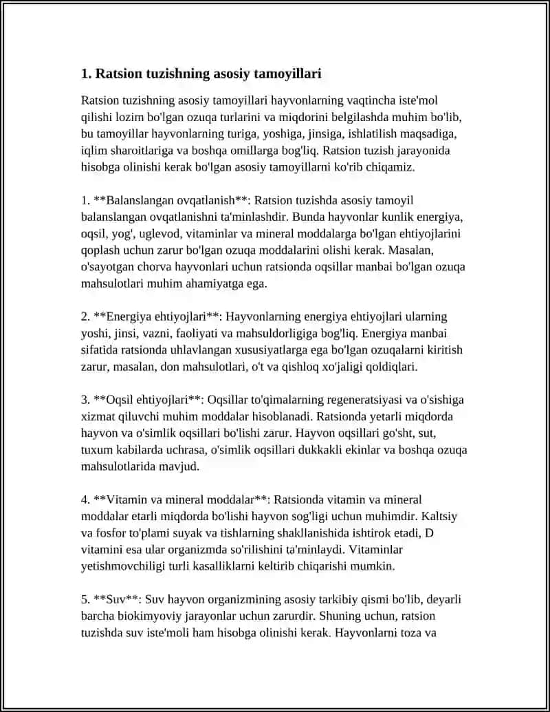 OVQATLANISH RATSIONINI TUZISH 3