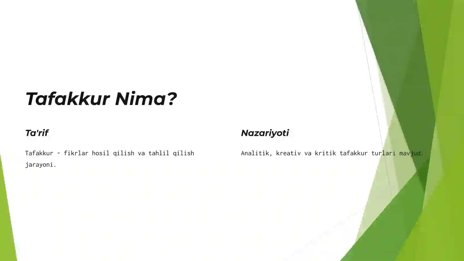 Diqqat va Tafakkur Asosiy Ko'nikmalar 3