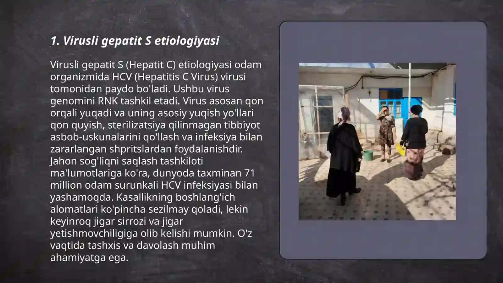 Virusli gepatitlar S va D etiologiyasi, epidemiologiyasi, klinikasi, labarator tekshirish usullari va davolash taktikasi. Virusli gepatitlarning labarator tashxisoti, xususiy profilaktikasi 3