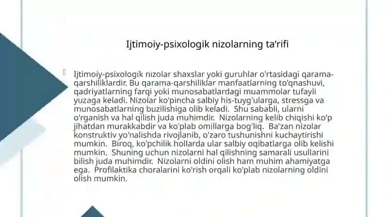 Ijtimoiy-psixologik nizolarning tavsifi 3